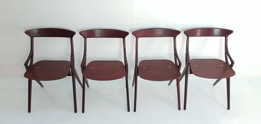 Dining Chairs by Arne Hovmand-Olsen for Mogens Kold, 1959, Set of 4-FO-582598