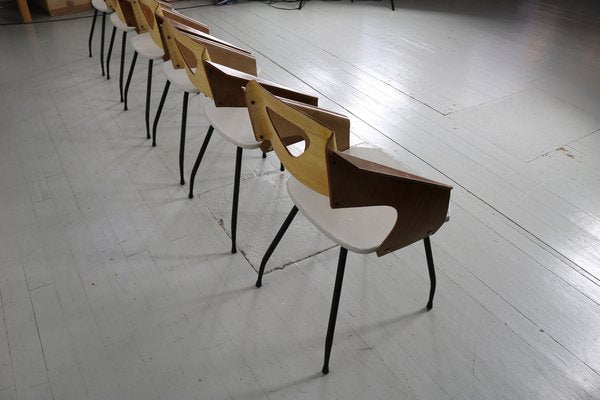 Dining Chairs by Carlo Ratti for Industria Legni Curvati, Milan, 1950s, Set of 6-AA-1703170