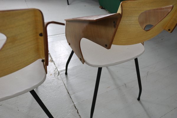 Dining Chairs by Carlo Ratti for Industria Legni Curvati, Milan, 1950s, Set of 6-AA-1703170