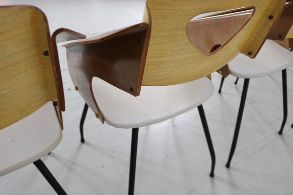 Dining Chairs by Carlo Ratti for Industria Legni Curvati, Milan, 1950s, Set of 6-AA-1703170