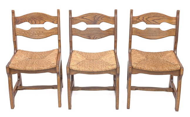 Dining Chairs by Guillerme Et Chambron, 1950s, Set of 6-JCN-1806797