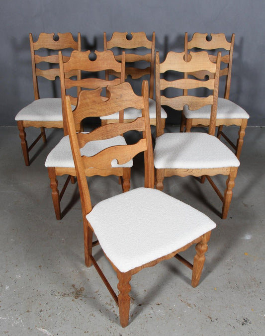 Dining Chairs by Henning Kjærnulf for EG Møbler, Set of 6