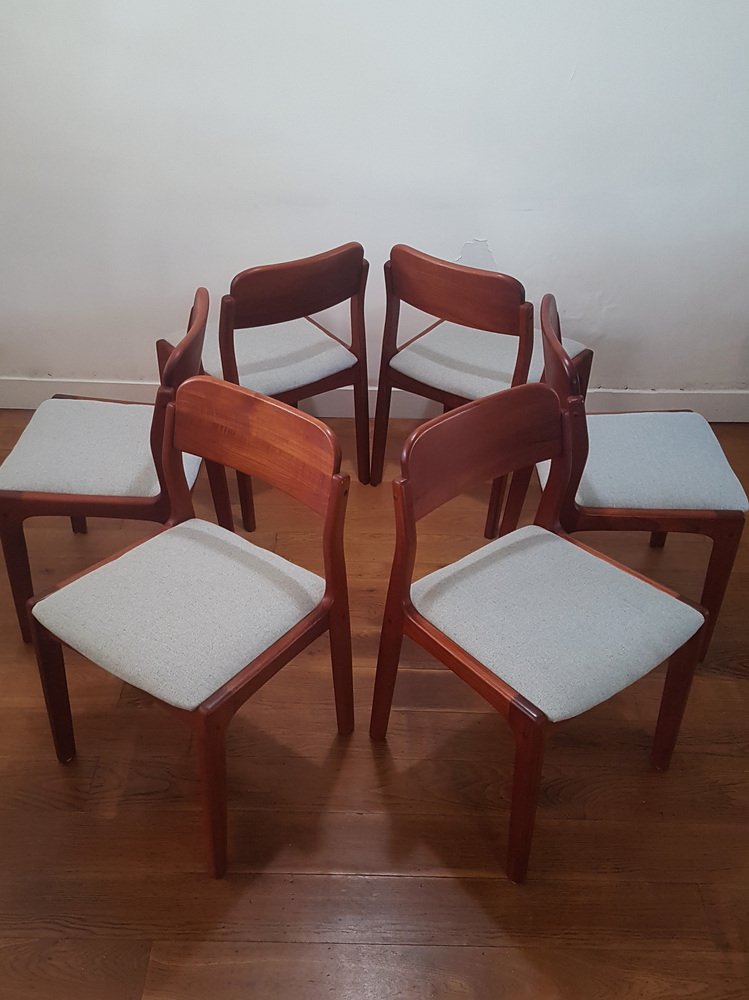 Dining Chairs by Henning Kjaernulf for Vejle, 1960s, Set of 6