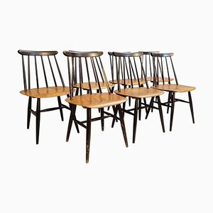 Dining Chairs by Ilmari Tapiovaara for Edsby Verken, Set of 7-FGA-923282