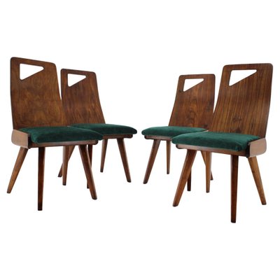 Dining Chairs by J. Kroha for Grand Hotel, Czechoslovakia, 1930s, Set of 4-TZ-1185421