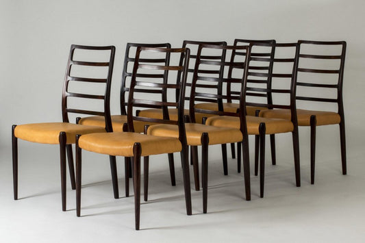 Dining Chairs by Niels O. Møller, Set of 8