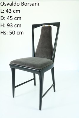 Dining Chairs by Osvaldo Borsani for Atelier Borsani Varedo, 1940s, Set of 4-SXX-693031