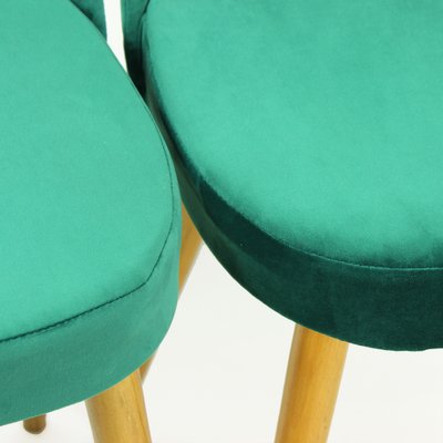 Dining Chairs by Oswald Haerdtl in Velvet for Ton, Czechoslovakia, 1950s, Set of 4-UL-1095819