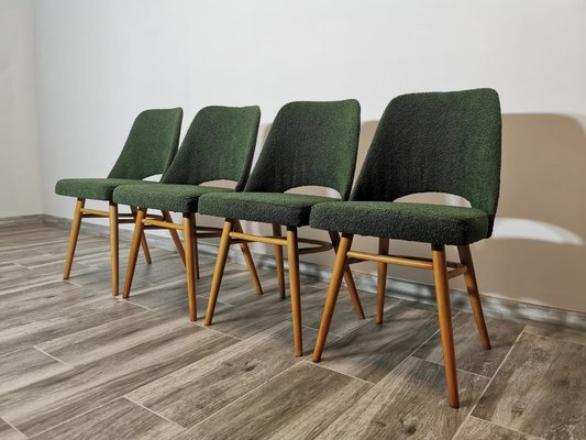 Dining Chairs by Radomir Hoffman for Ton, 1950s, Set of 4-QJA-1729649