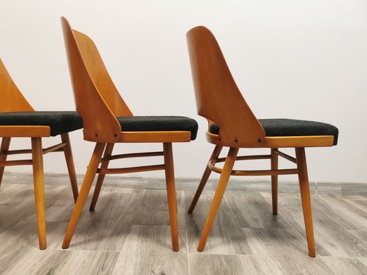 Dining Chairs by Radomir Hoffman for Ton, 1950s, Set of 4-QJA-1749046