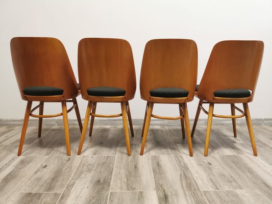 Dining Chairs by Radomir Hoffman for Ton, 1950s, Set of 4-QJA-1749046