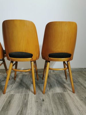 Dining Chairs by Radomir Hoffman for Ton, 1950s, Set of 4-QJA-1749046