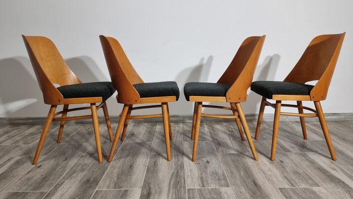 Dining Chairs by Radomir Hoffman for Ton, 1950s, Set of 4-QJA-1793837