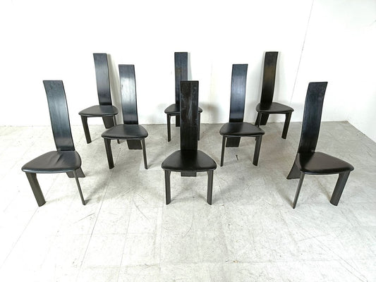 Dining Chairs by Rob & Dries Van Den Berghe, 1980s, Set of 8