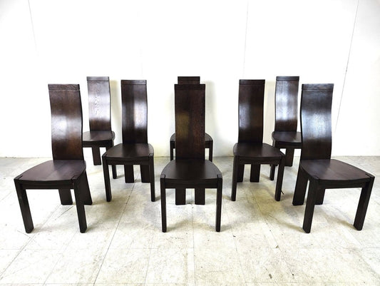 Dining Chairs by Rob & Dries Van Den Berghe, 1980s, Set of 8