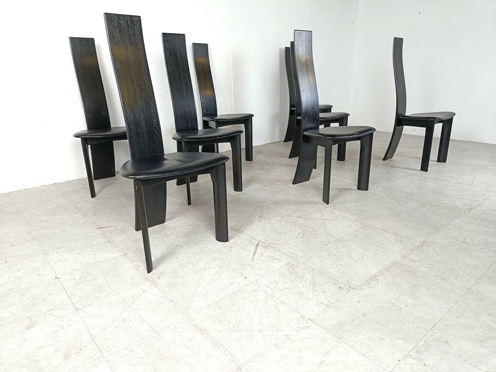 Dining Chairs by Rob & Dries Van Den Berghe, 1980s, Set of 8