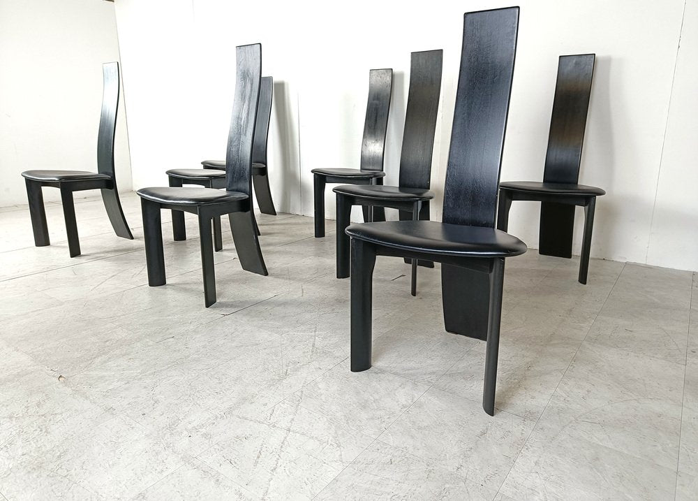 Dining Chairs by Rob & Dries Van Den Berghe, 1980s, Set of 8