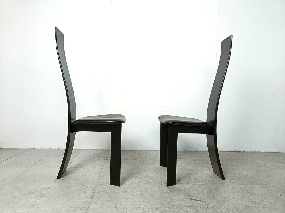 Dining Chairs by Rob & Dries Van Den Berghe, 1980s, Set of 8