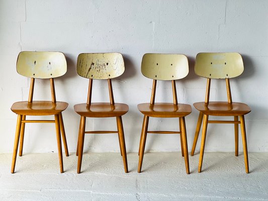 Dining Chairs by Ton, 1960s, Set of 4-ALG-2017556