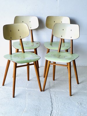 Dining Chairs by Ton, 1960s, Set of 4-ALG-2022441