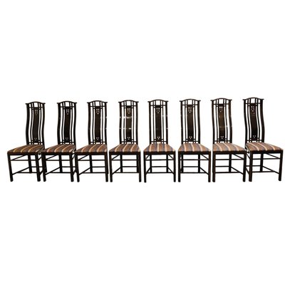 Dining Chairs by Umberto Asnago for Giorgetti, 1980s, Set of 8-IRH-1009760