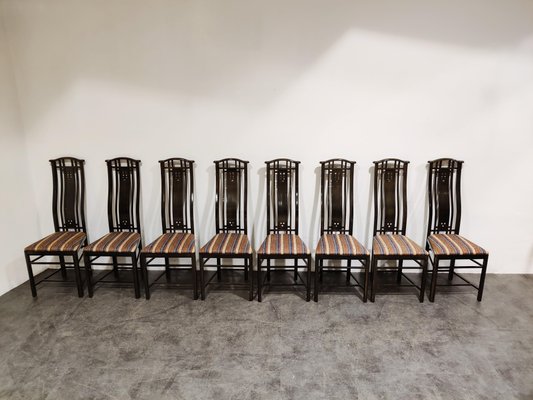 Dining Chairs by Umberto Asnago for Giorgetti, 1980s, Set of 8-IRH-1009760