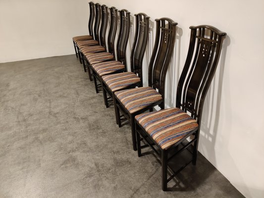 Dining Chairs by Umberto Asnago for Giorgetti, 1980s, Set of 8-IRH-1009760