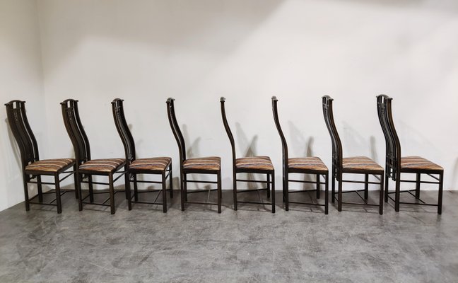 Dining Chairs by Umberto Asnago for Giorgetti, 1980s, Set of 8-IRH-1009760