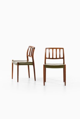 Dining Chairs in Rosewood and Green Leather attributed to Niels O. Møller, 1970s, Set of 8-SC-2022132