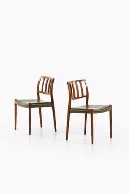 Dining Chairs in Rosewood and Green Leather attributed to Niels O. Møller, 1970s, Set of 8-SC-2022132