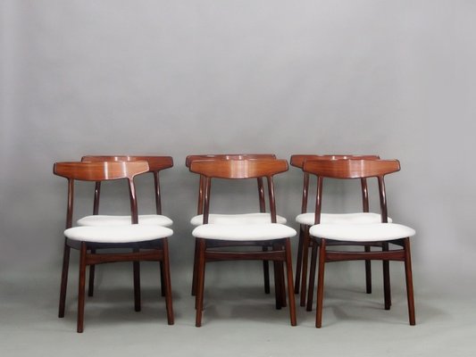 Dining Chairs in Rosewood by Henry Kjaernulf for Bruno Hansen, Set of 6-TR-1380027