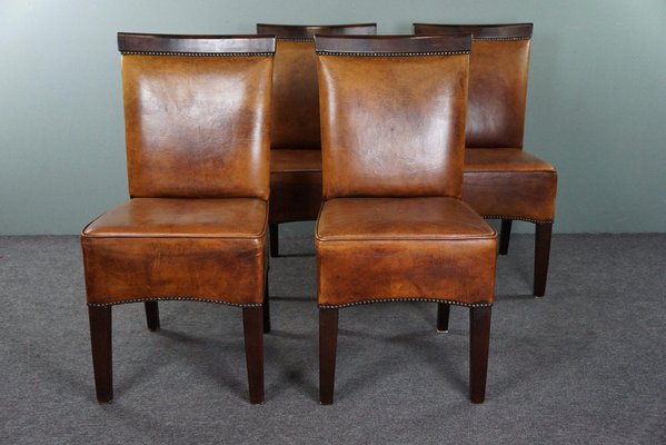 Dining Chairs in Sheep Leather, Set of 4-HPP-1771691