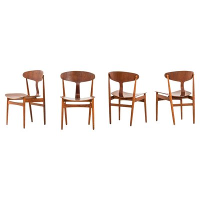 Dining Chairs in Teak and Oak attributed to Børge Mogensen, 1950s, Set of 4-SC-2022124