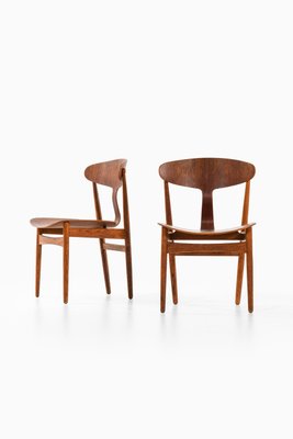 Dining Chairs in Teak and Oak attributed to Børge Mogensen, 1950s, Set of 4-SC-2022124