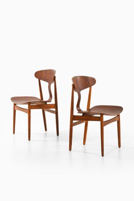 Dining Chairs in Teak and Oak attributed to Børge Mogensen, 1950s, Set of 4-SC-2022124