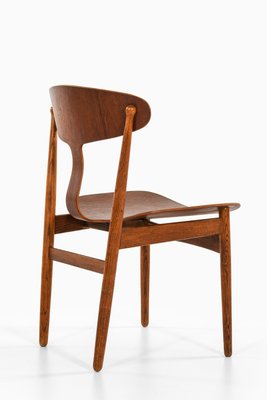 Dining Chairs in Teak and Oak attributed to Børge Mogensen, 1950s, Set of 4-SC-2022124