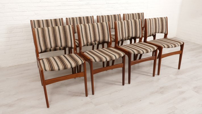 Dining Chairs in Teak by Erik Buch, Set of 8-HPM-2036716