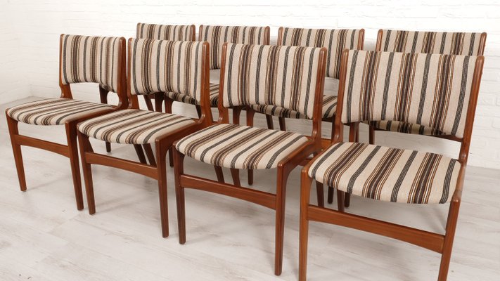 Dining Chairs in Teak by Erik Buch, Set of 8-HPM-2036716