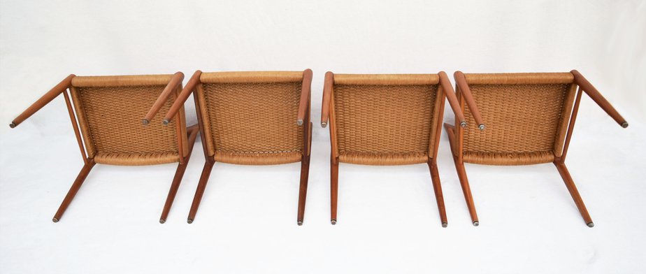 Dining Chairs in Teak by Niels Otto Møller for J.L. Møllers, Denmark, 1960s, Set of 4-WF-673318