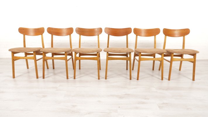 Dining Chairs in Teak, Set of 6-HPM-2016304