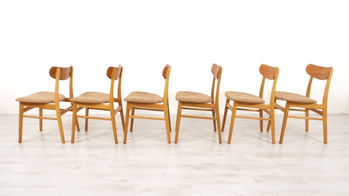 Dining Chairs in Teak, Set of 6-HPM-2016304