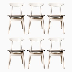 Dining Chairs in Thermoformed Wood and Black Skai from Thonet, 1960s, Set of 6-EMB-990412