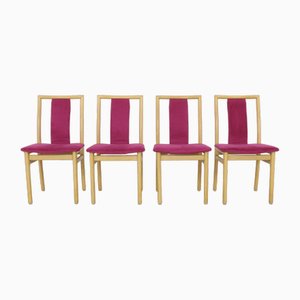 Dining Chairs in Velvet by K. Høffer-Larsen, 1980s, Set of 4-RZV-1720765