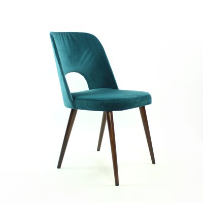 Dining Chairs in Velvet by Oswald Haerdtl for Ton, Czechoslovakia, 1950s, Set of 5-UL-1112643