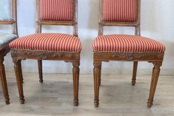 Dining Chairs in Walnut, 18th Century, Set of 4-DCO-1757173