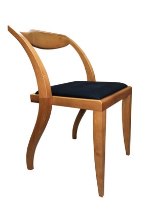 Dining Chairs in Walnut & Cotton, Set of 4-FXJ-1364668