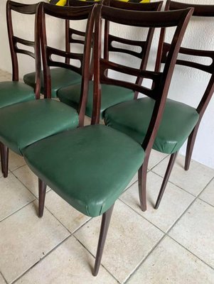 Dining Chairs in Wood and Skai by Ico & Luisa Parisi, 1960s, Set of 6-EBQ-1784928