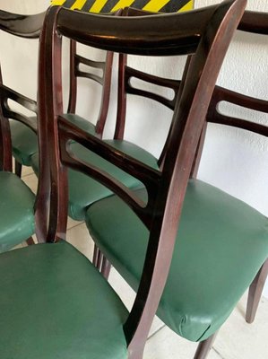 Dining Chairs in Wood and Skai by Ico & Luisa Parisi, 1960s, Set of 6-EBQ-1784928