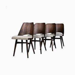 Dining Chairs Model 514 in Boucle by Radomir Hofman for Ton, 1960s, Set of 4-WZF-1729673