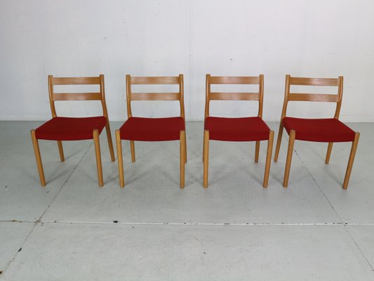 Dining Chairs Model-84 by Niels Otto Moller for Højbjerg, Denmark, 1970s, Set of 4-DT-2026170